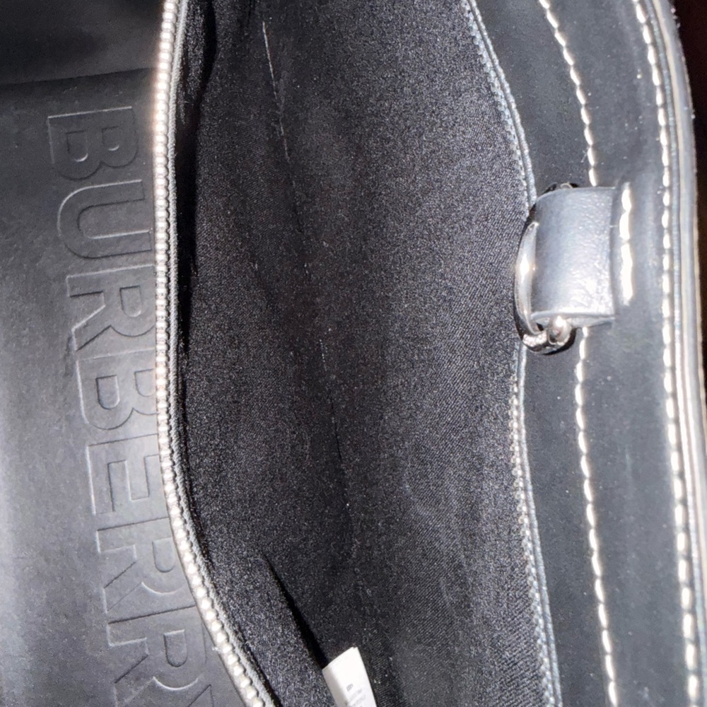 Burberry Brown Check Leather-Trim Tote - Picture 15 of 16